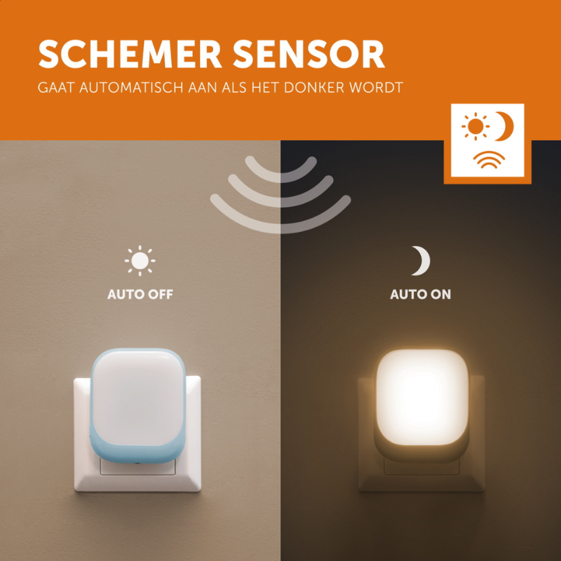 Zazu Automatische Led Nachtlampje voor Stopcontact