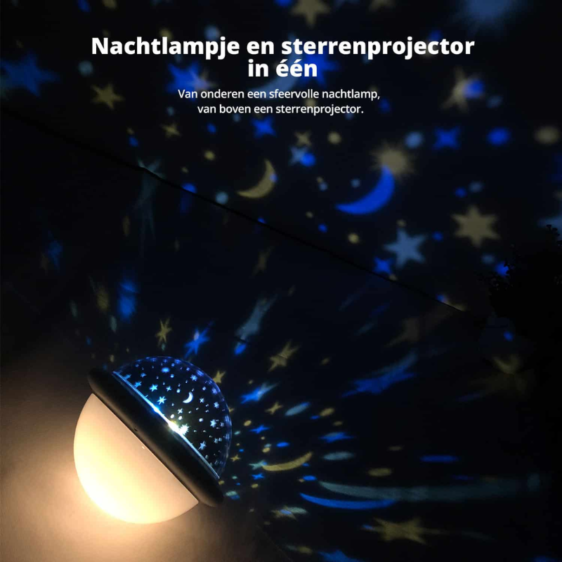 FlinQ Draadloze Sterrenprojector en Nachtlampje