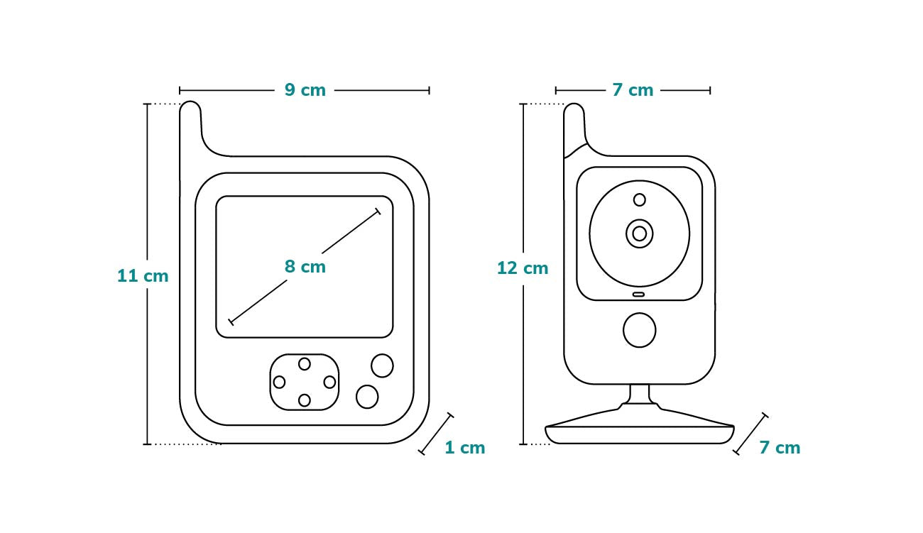 Lionelo Babyline 7.1 Babyfoon met camera en 3.2" scherm