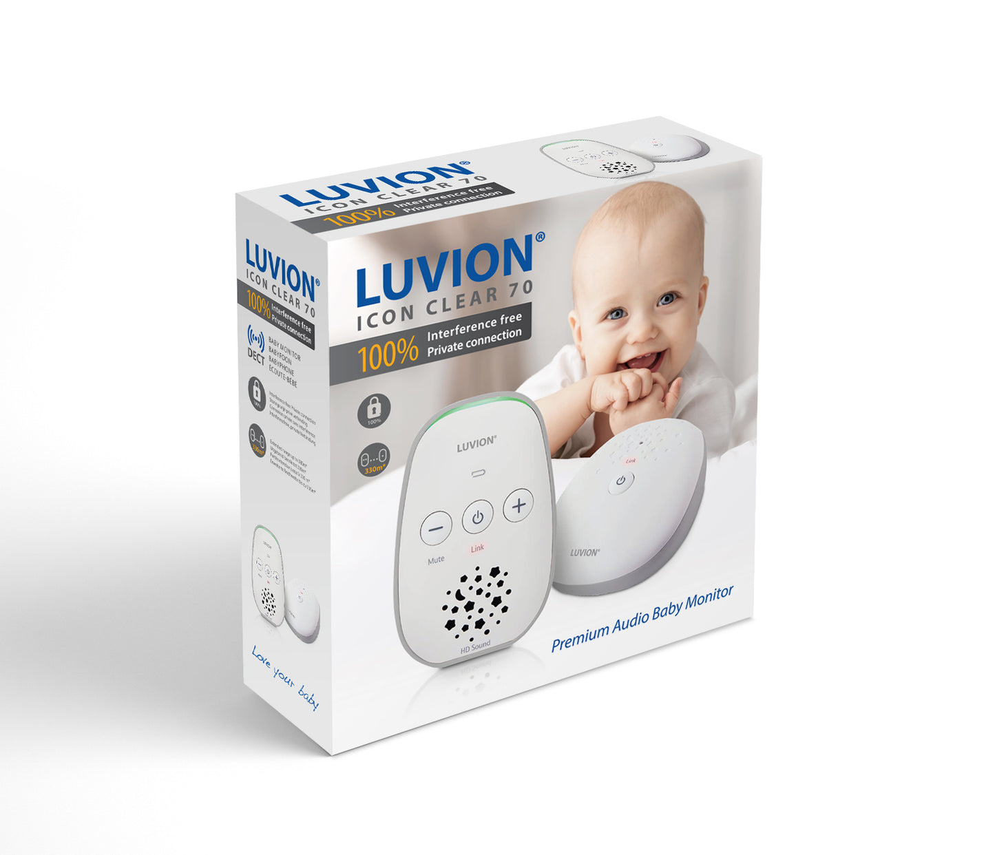 Luvion Icon Clear 70 Set Audio Babyfoon DECT