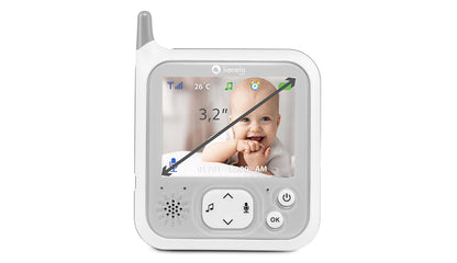 Lionelo Babyline 7.1 Babyfoon met camera en 3.2" scherm